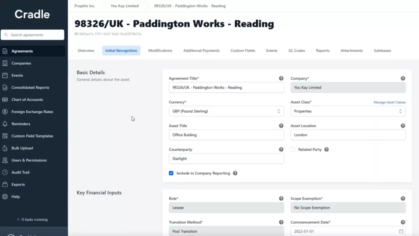 Cradle paddington works 2 prophix one lease management